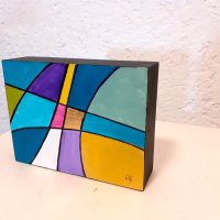 Acryl auf Vollholz 14x18x5 cm