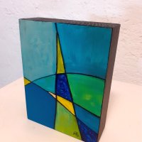 Acryl auf Vollholz 14x18x5 cm